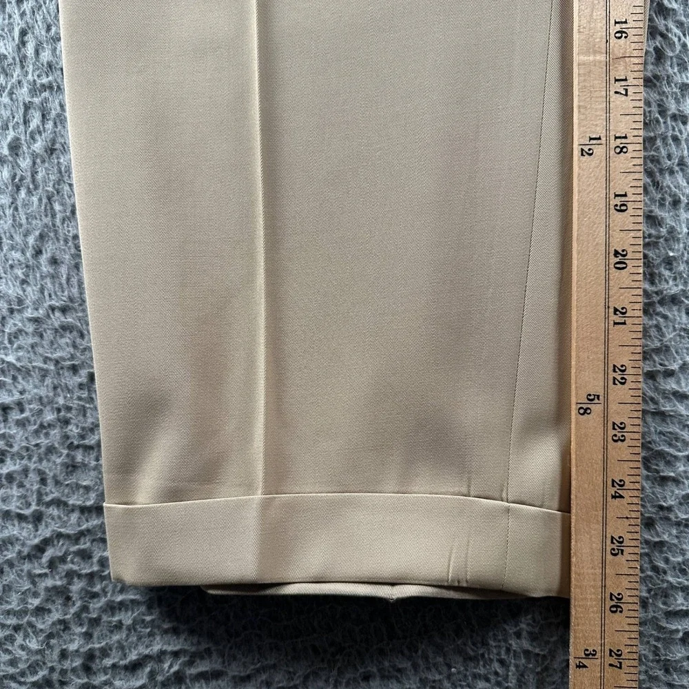 Vtg Polo Ralph Lauren Dress Pants Mens 40(38 Fit)Beige Pleated Virgin Wool Italy